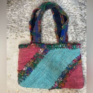 5 for $25🔥Multicolor Boho Fringe Hemp/Silk Blend Purse